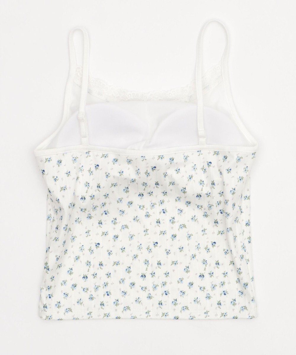 WEGO 【カップ付きインナー】花柄レースカップインキャミ 