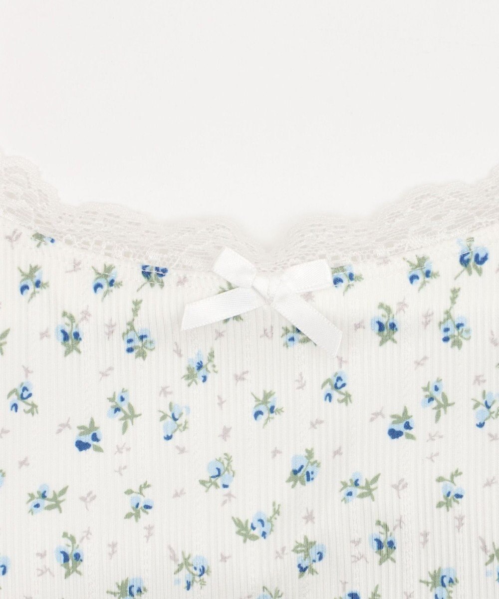 WEGO 【カップ付きインナー】花柄レースカップインキャミ 