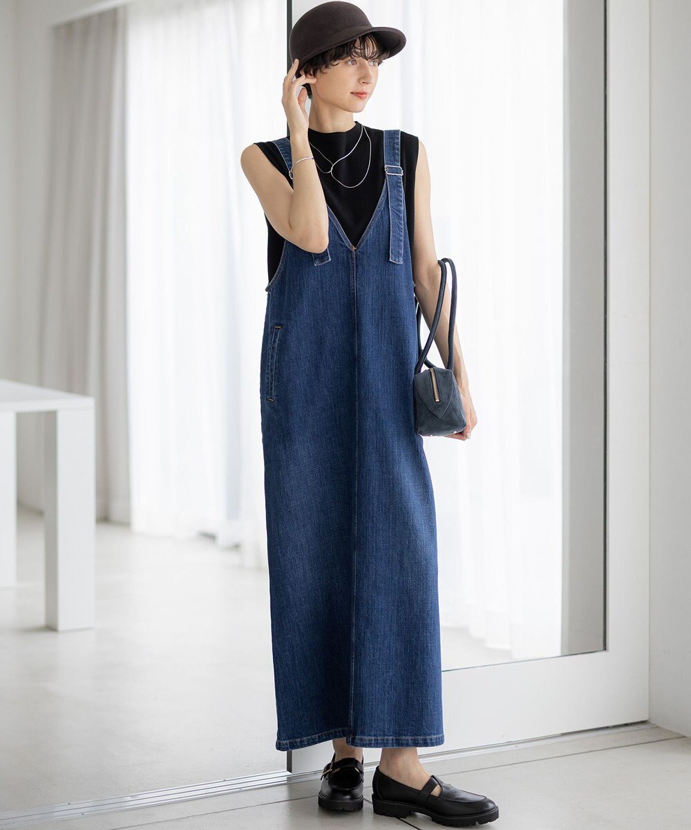 23区 L 【洗える/吊り干しOK】ヴィスコースストレッチ ノースリーブ ニット 