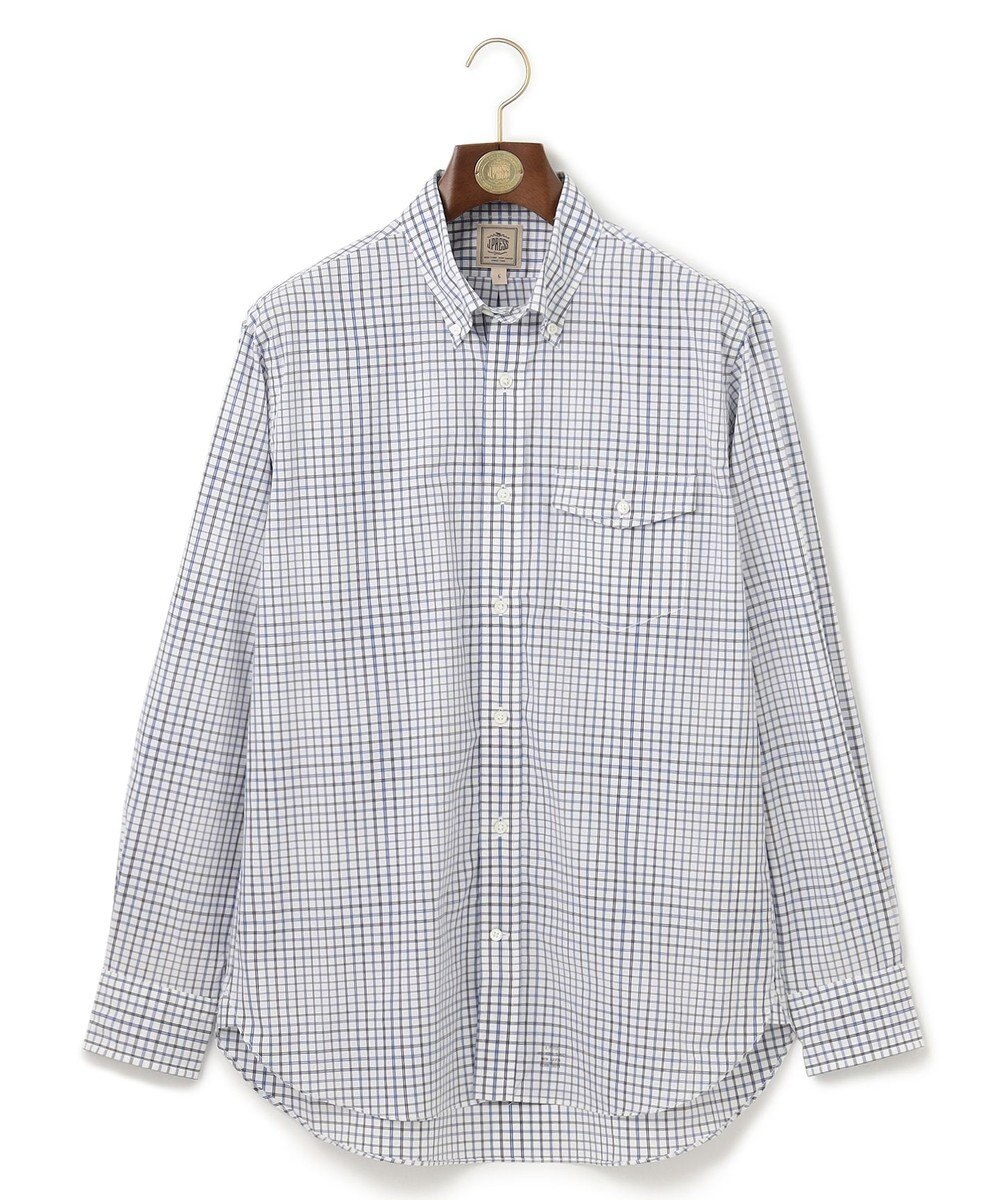 J.PRESS MEN ポプリンマルチチェック ボタンダウンシャツ 