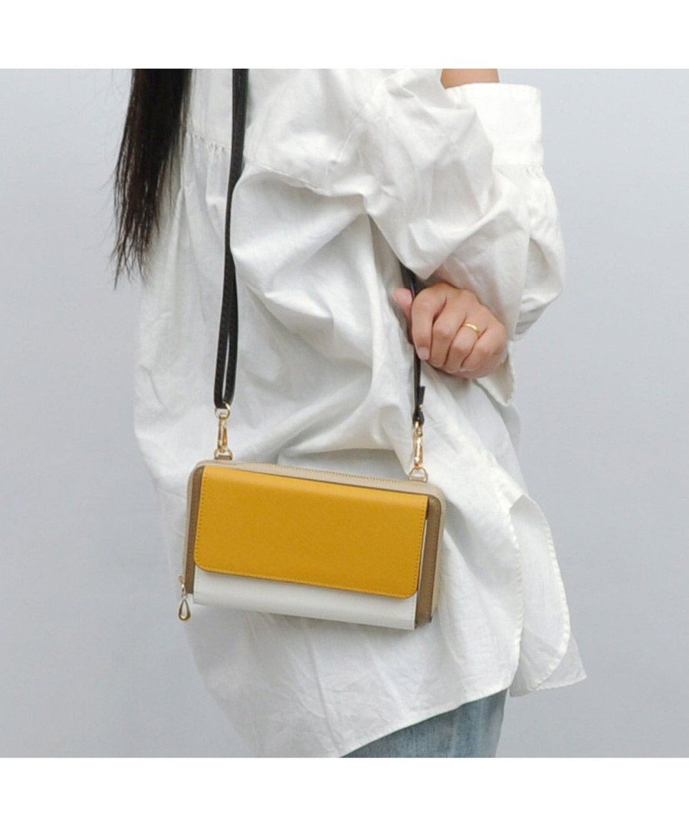 UNBILLION カシュカシュ cachecache / WEB限定カラーコンビウォレットショルダーバッグ 