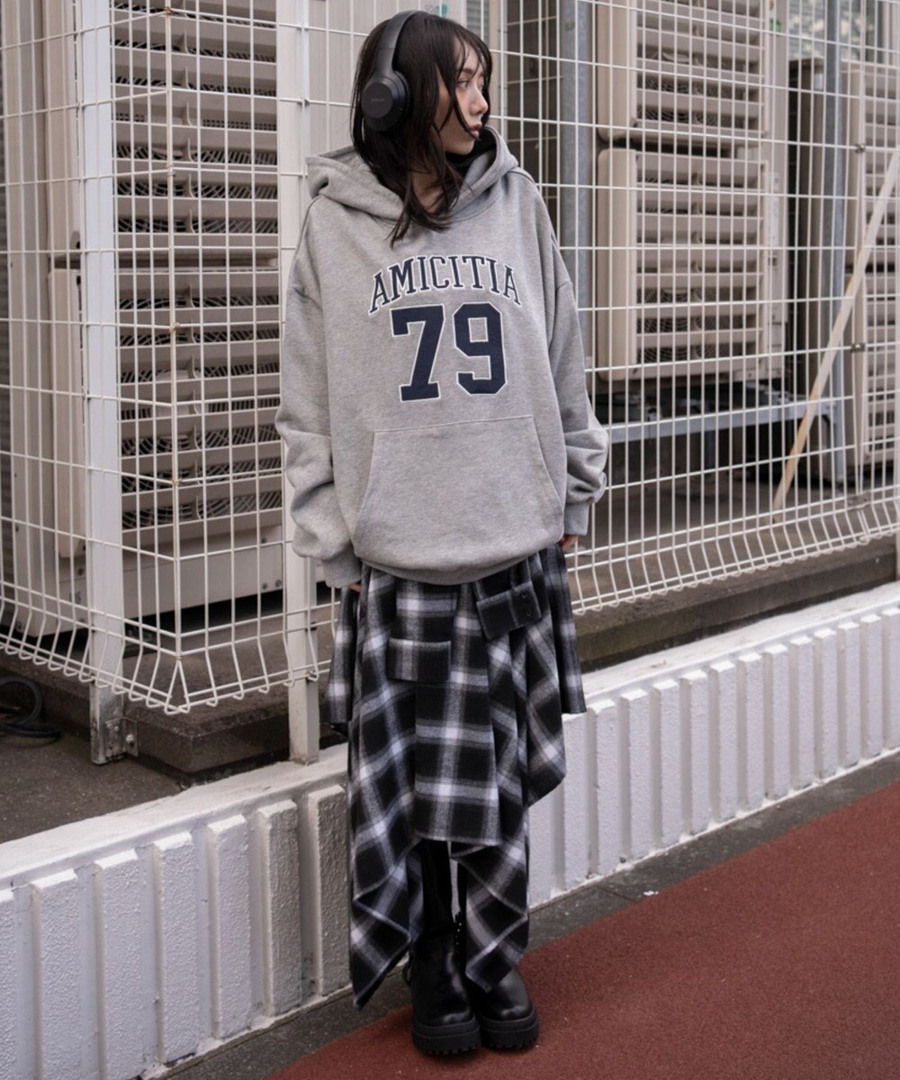 WEGO グラフィックビッグプルパーカー 