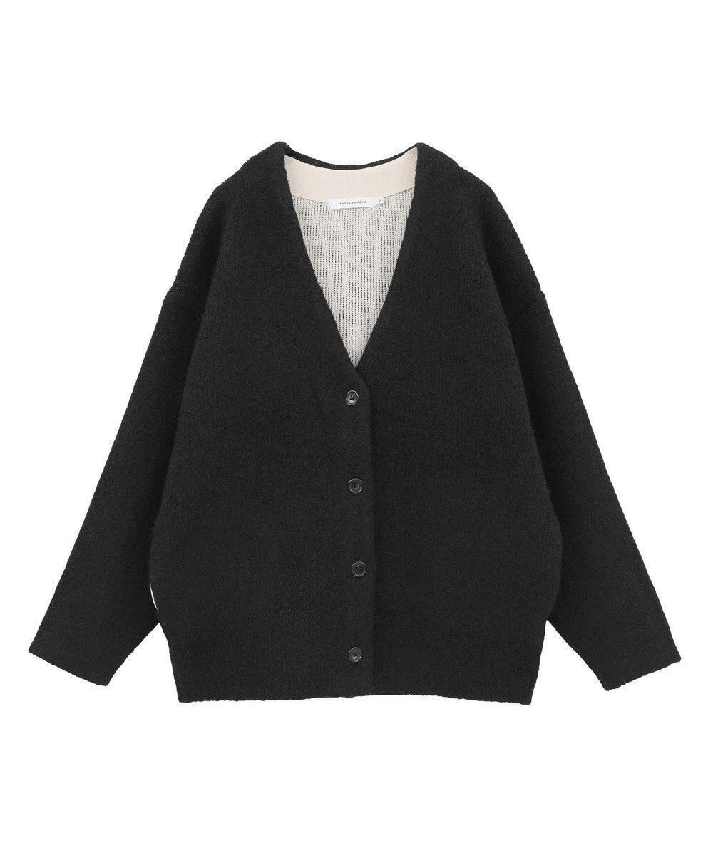 AMERICAN HOLIC ＶネックＷフェイスニットカーディガン 