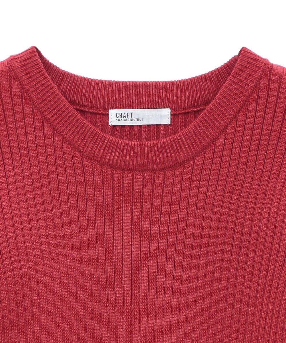CRAFT STANDARD BOUTIQUE 洗える/とてもちクルーネックリブニットプルオーバー 