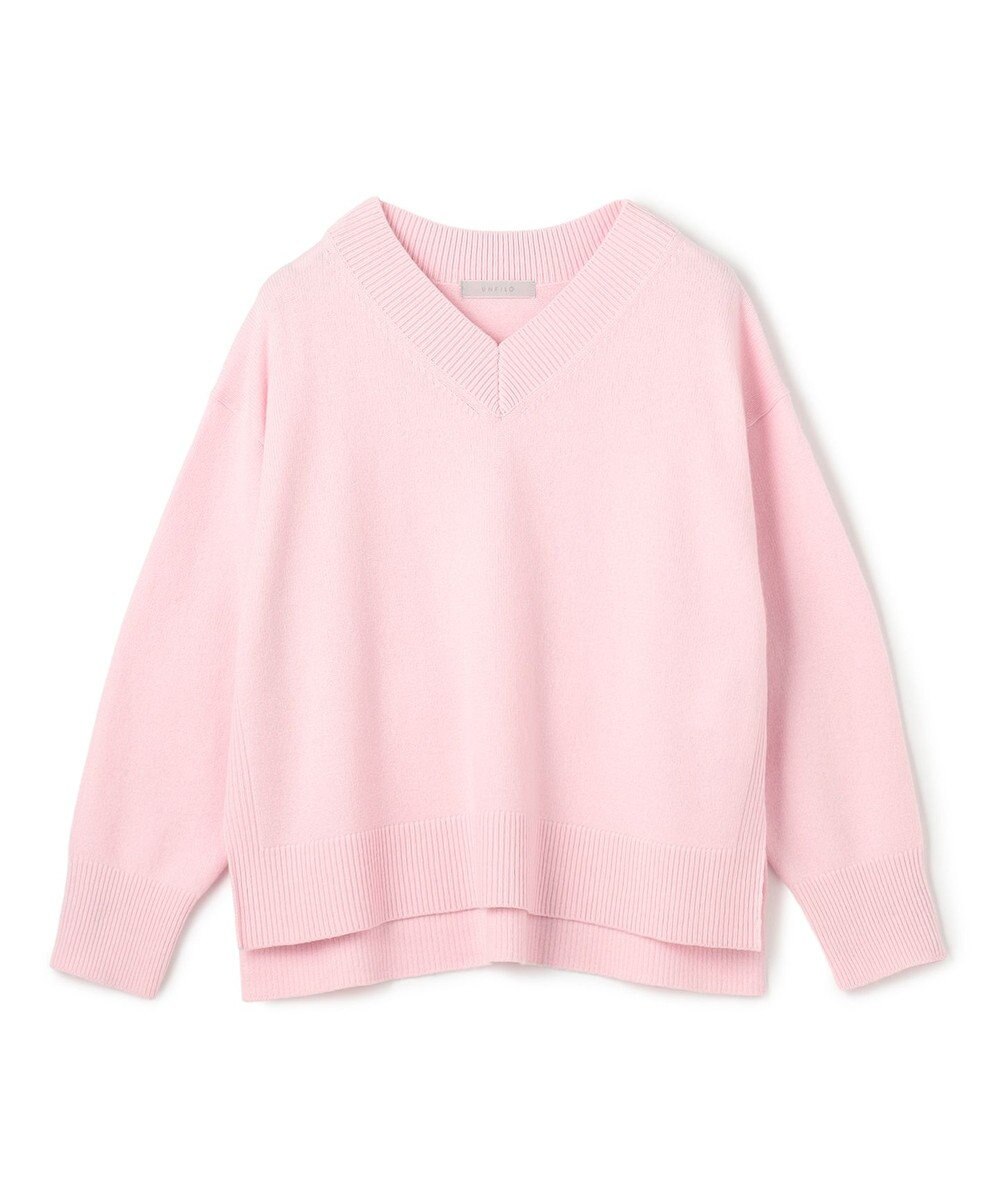UNFILO 【野呂佳代さん着用】カシミヤブレンド Vネックニット 