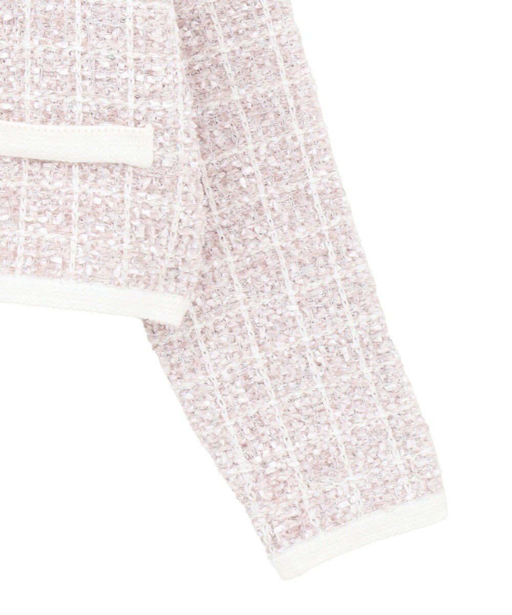 Maison de FLEUR ツイードニットカーディガン 