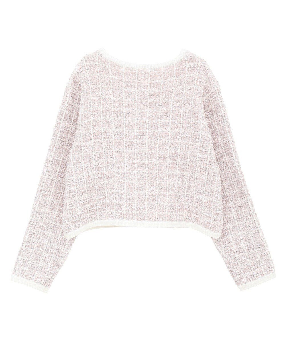 Maison de FLEUR ツイードニットカーディガン 