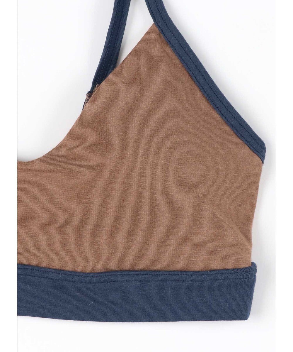 une nana cool 綿ベア天竺 カラーブロッキング ノンワイヤーブラジャー 