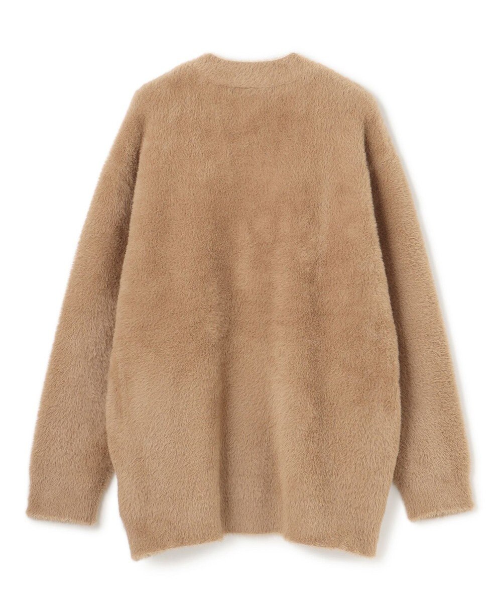 UNFILO ナイロンシャギー Vネックカーディガン 