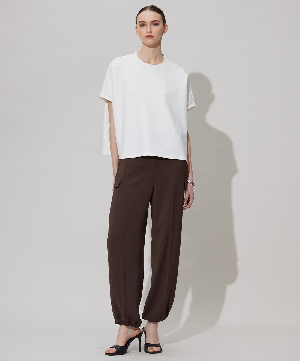 ICB L 【接触冷感・UVケア・吸水速乾・防シワ・洗える】 ドレープツイル カーゴパンツ 