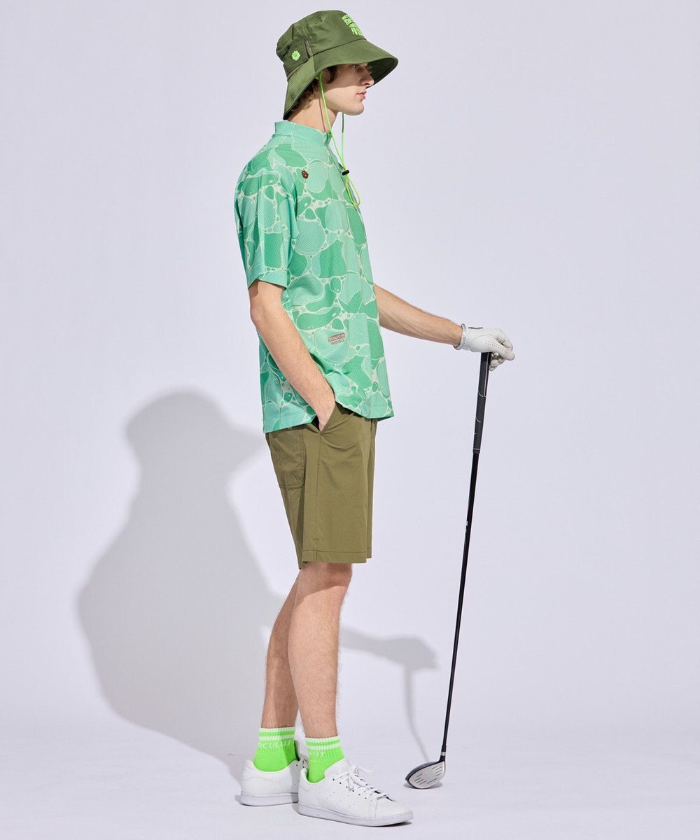 PW CIRCULUS 【MEN】WATER SURFACE プリントモックネックT ゴルフ 
