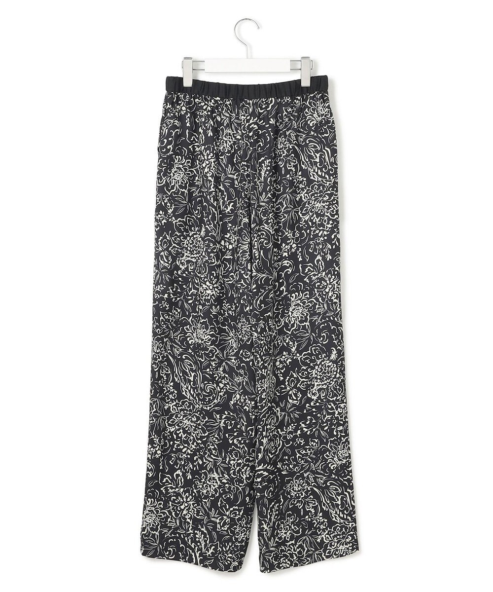 23区 【洗える】アンティークフラワープリント ワイド パンツ 