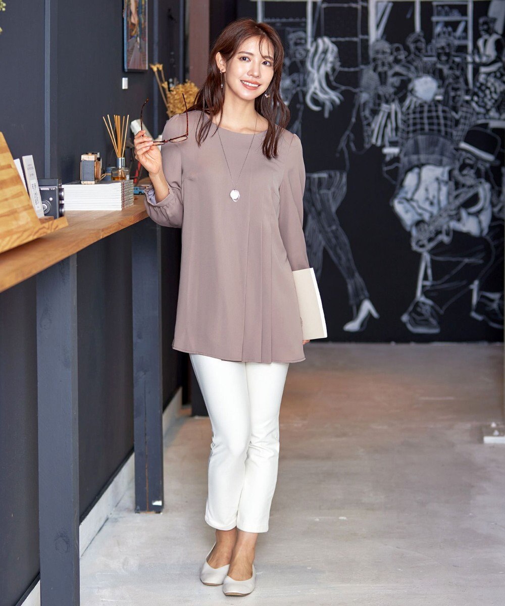 Tiaclasse 【洗える・スマート裏起毛】アシメタックチュニックブラウス 