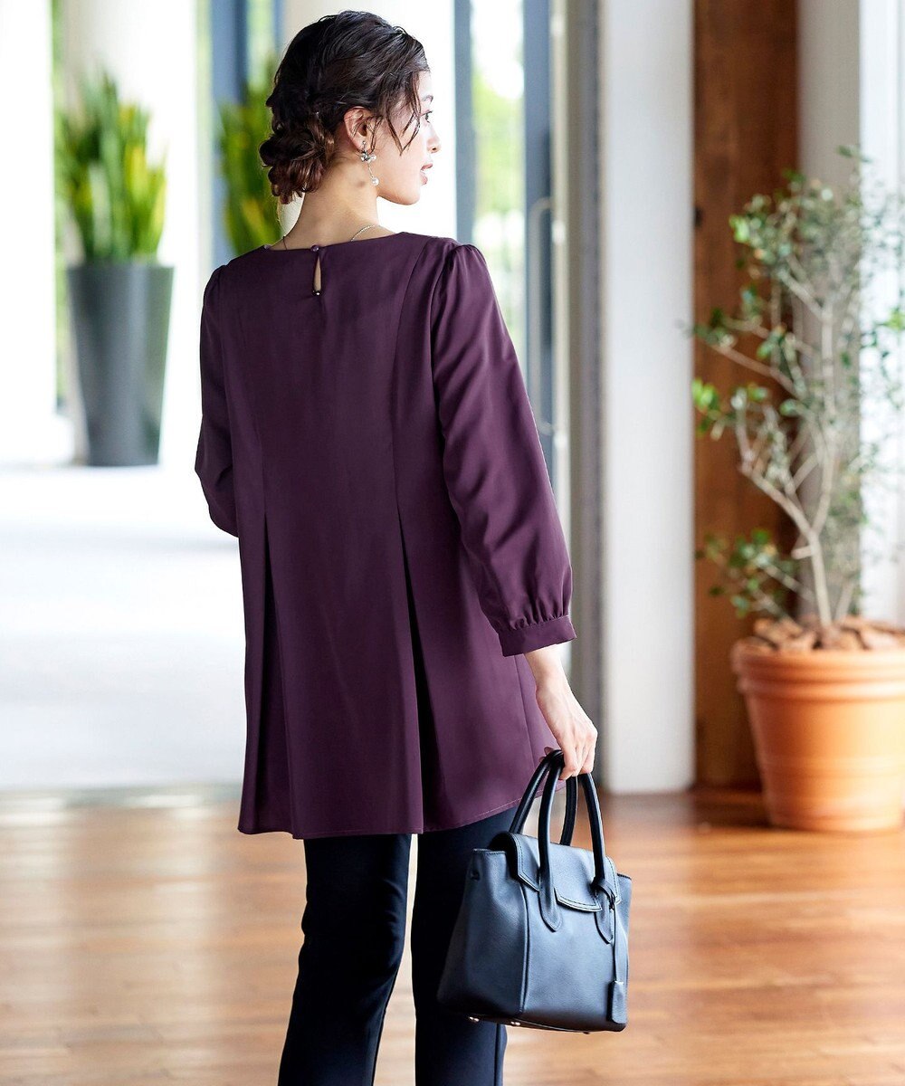 Tiaclasse 【洗える・スマート裏起毛】アシメタックチュニックブラウス 