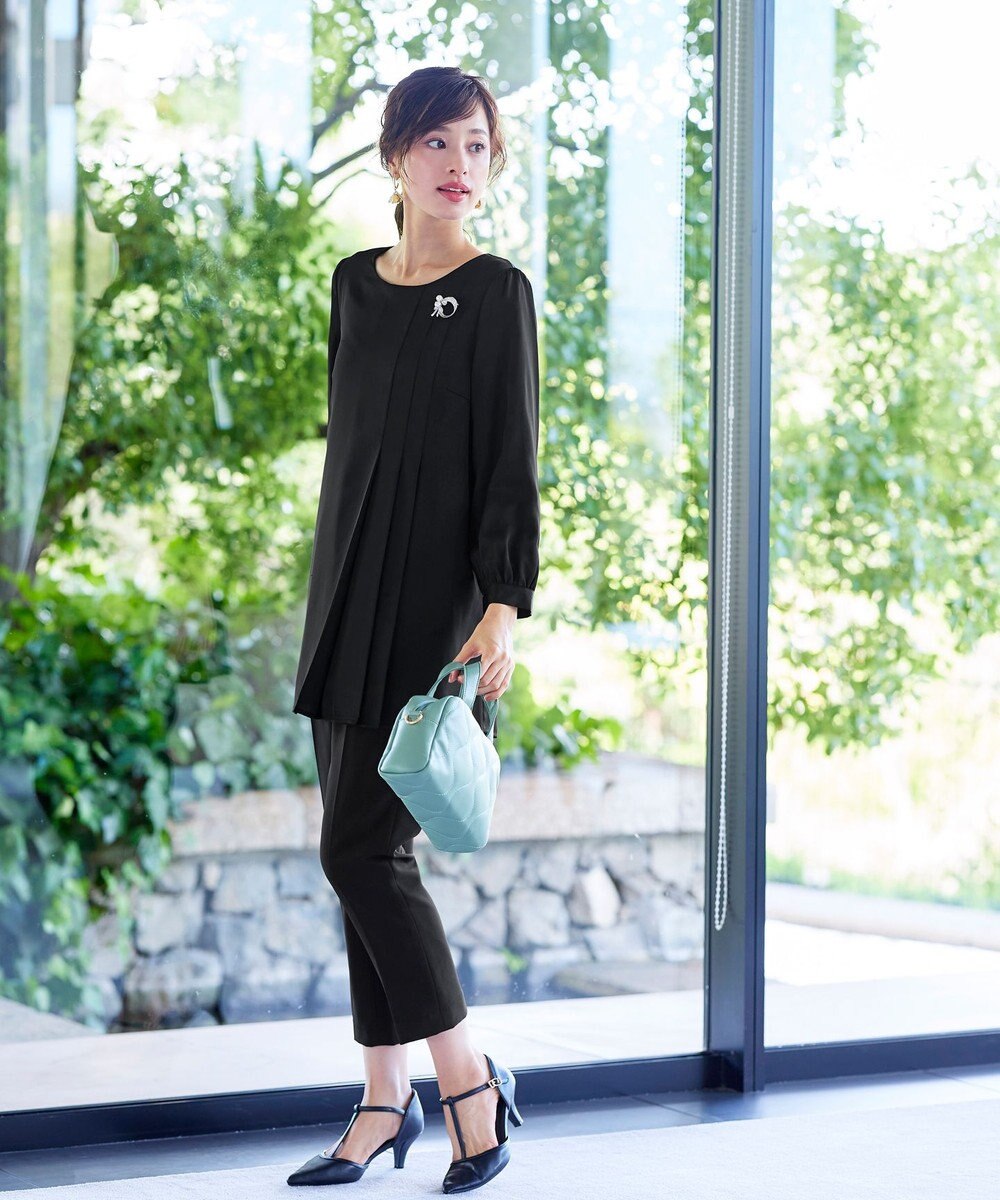 Tiaclasse 【洗える・スマート裏起毛】アシメタックチュニックブラウス 