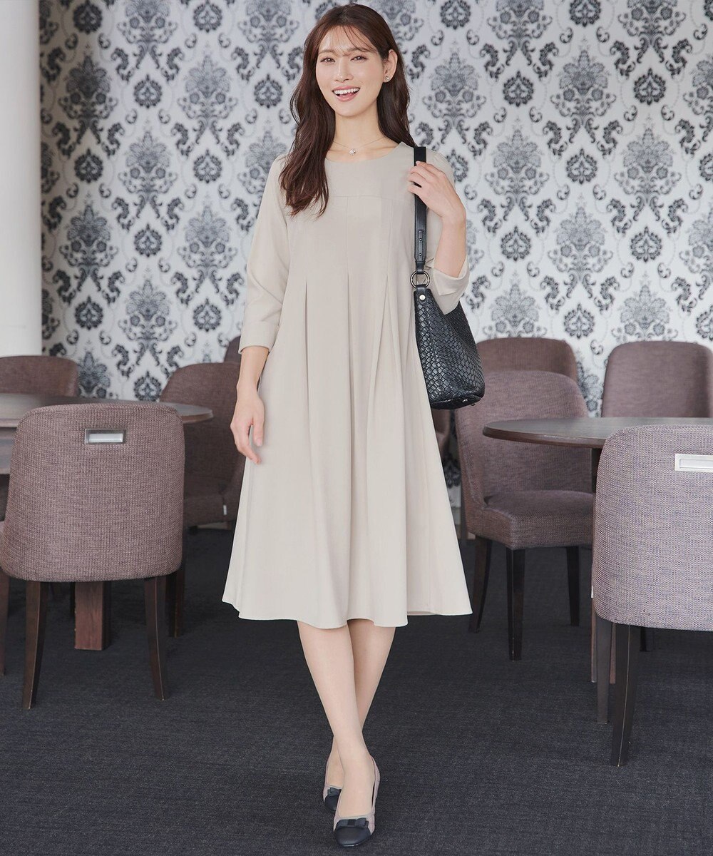 Tiaclasse L ボックスタックAラインワンピース 