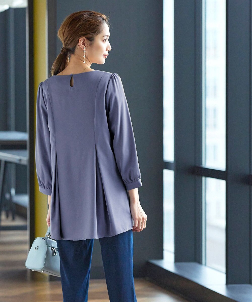 Tiaclasse 【洗える・スマート裏起毛】アシメタックチュニックブラウス 