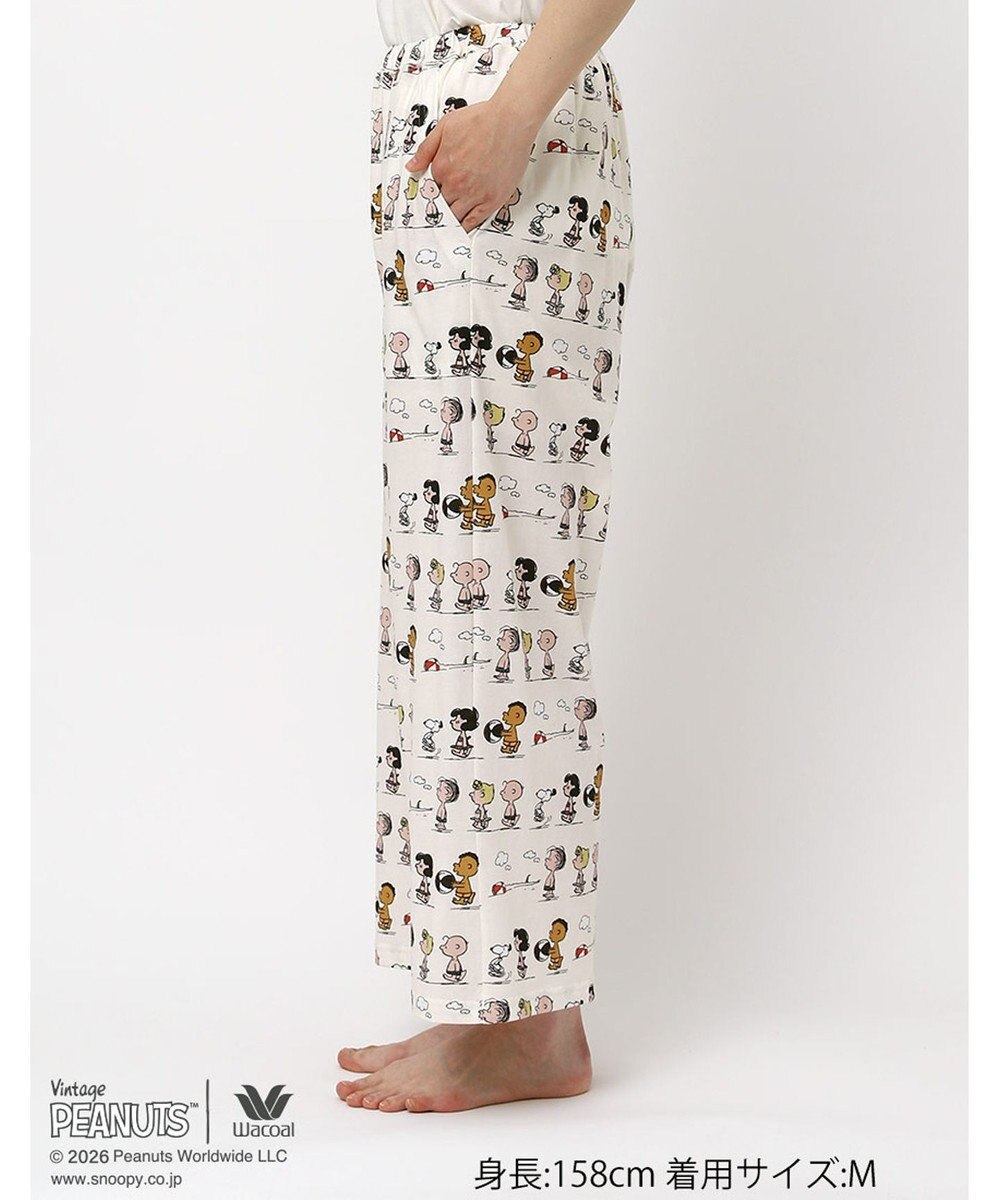 WACOAL PEANUTS ボトムス 8分丈 綿100%(本体) スヌーピー レディース FOT269 /ワコール 