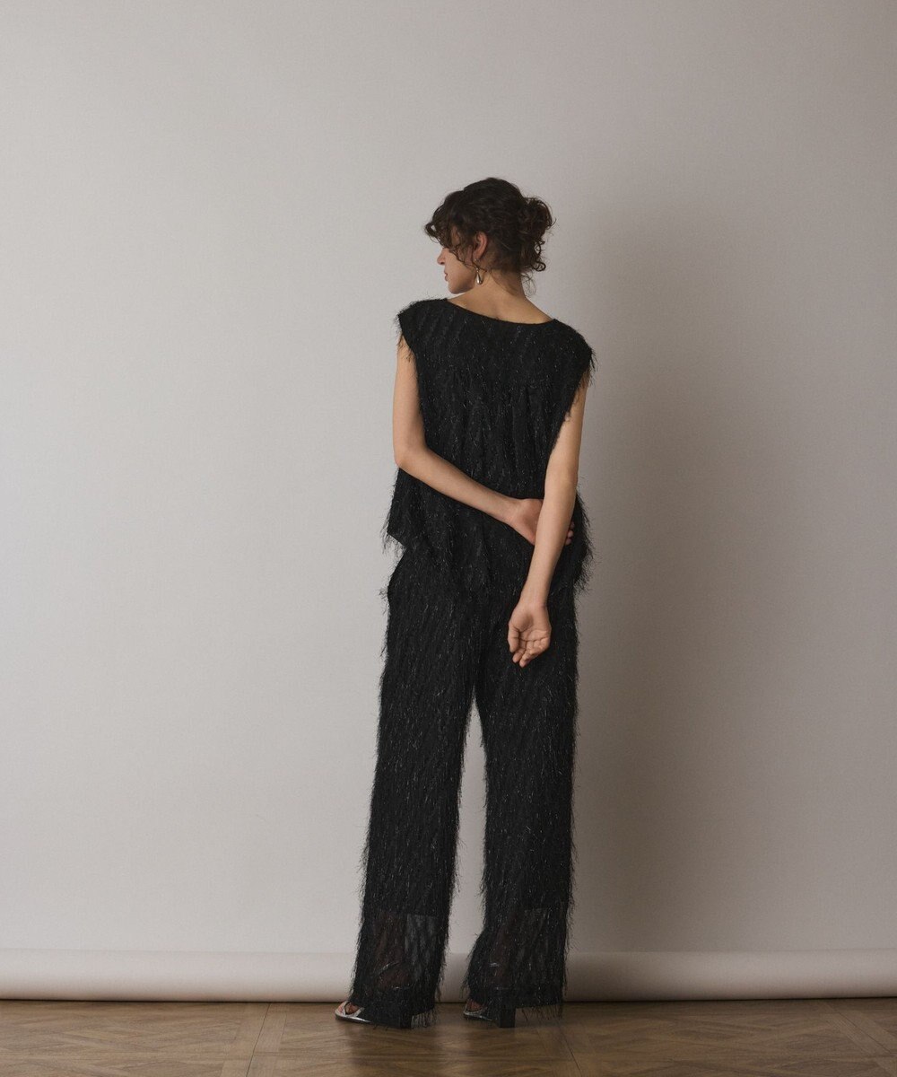 GRACE CONTINENTAL フリンジワンタックパンツ 