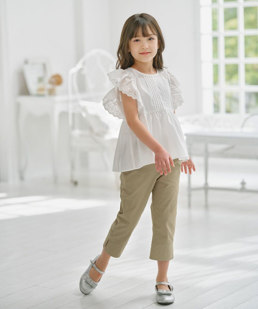 組曲 KIDS 【110-140㎝】レースペプラム ブラウス 