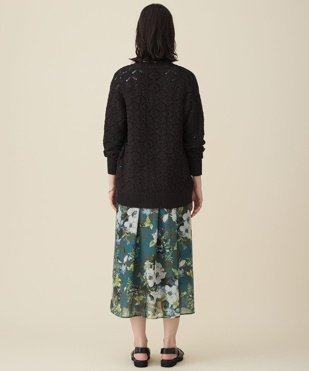 自由区 ジオメトリックモチーフ カーディガン 