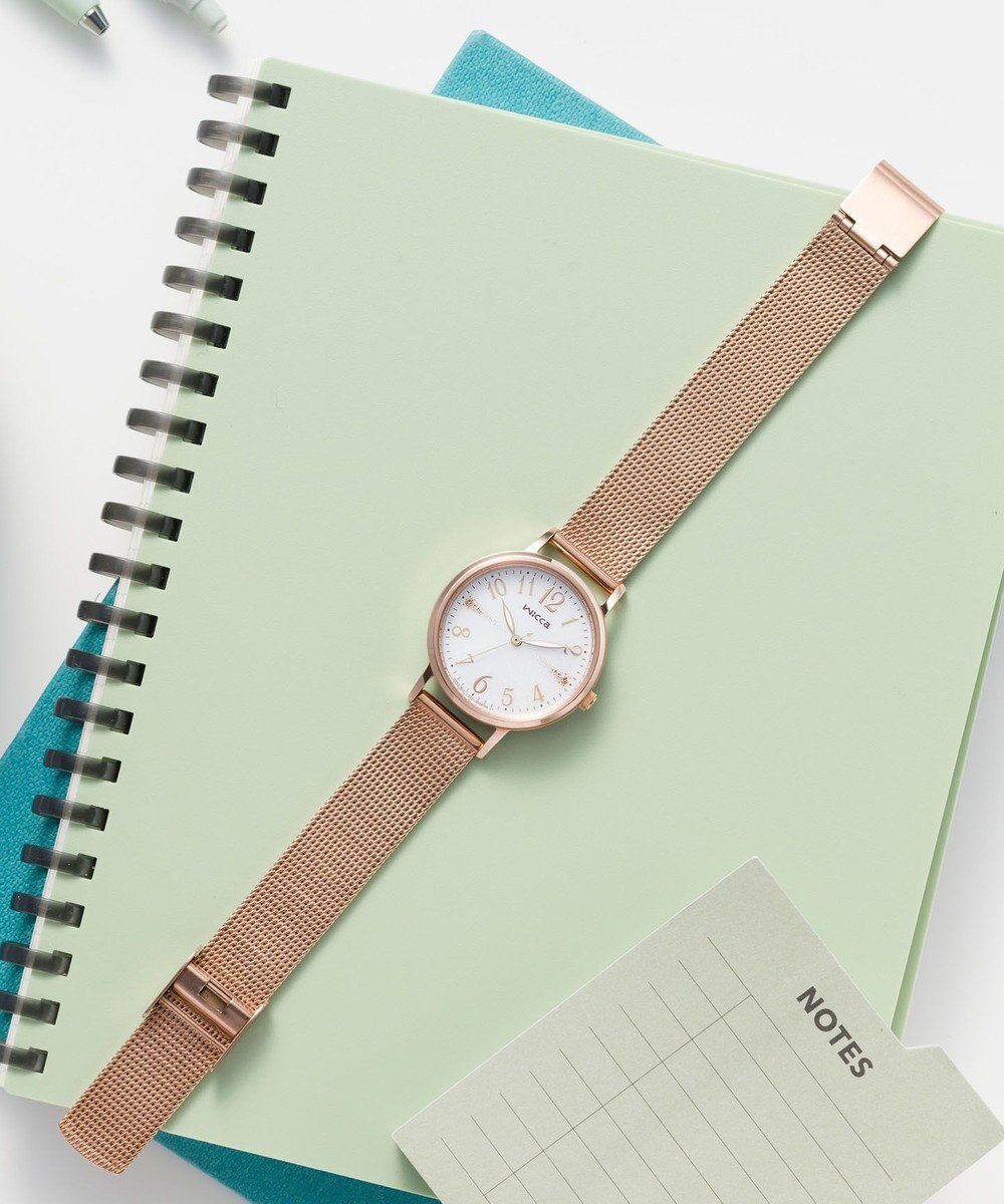 CITIZEN 【ソーラーテック】wicca メッシュベルト　KP5-166-13 少し大きめが可愛い30㎜サイズ。プレゼント 就活 学生 ビジネス シンプル 