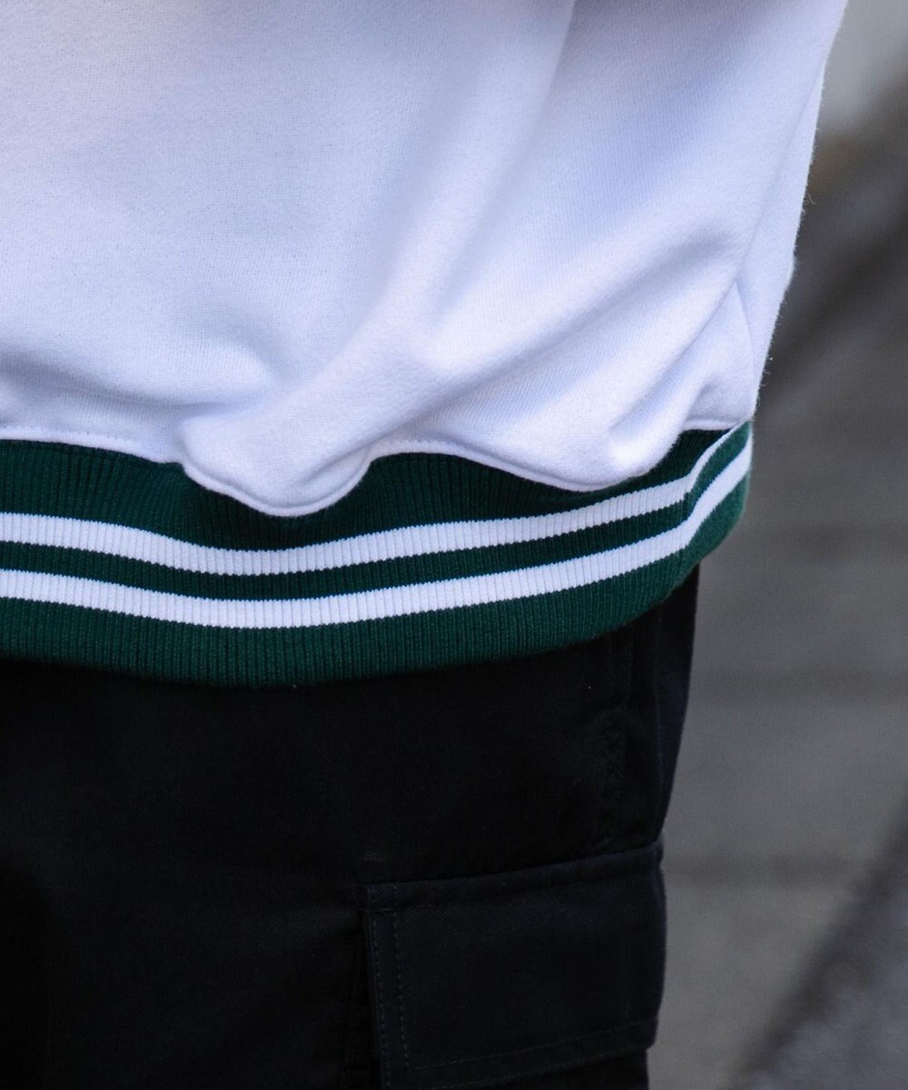 WEGO ヘビーウエイト刺繍バイカラープルオーバー 