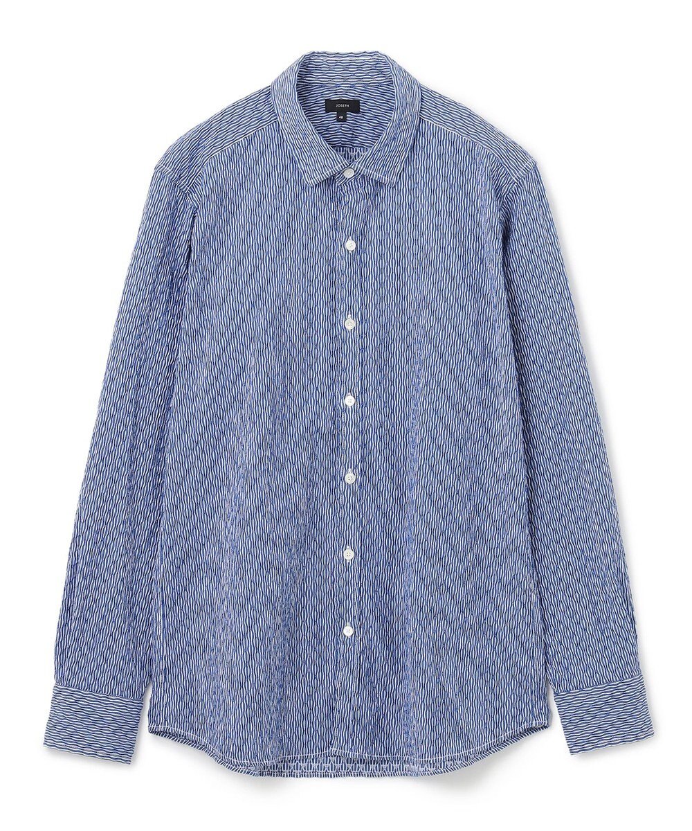 JOSEPH HOMME トライジャガード ストライプ ストレッチ レギュラーカラーシャツ 