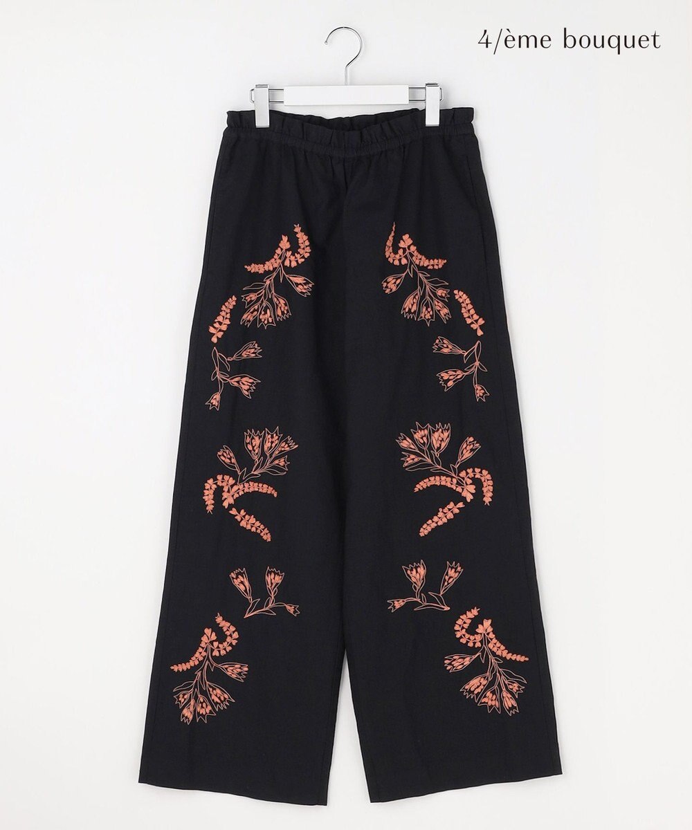 自由区 【カトリエムブーケ】Broderie a motifs floraux 刺繍パンツ 