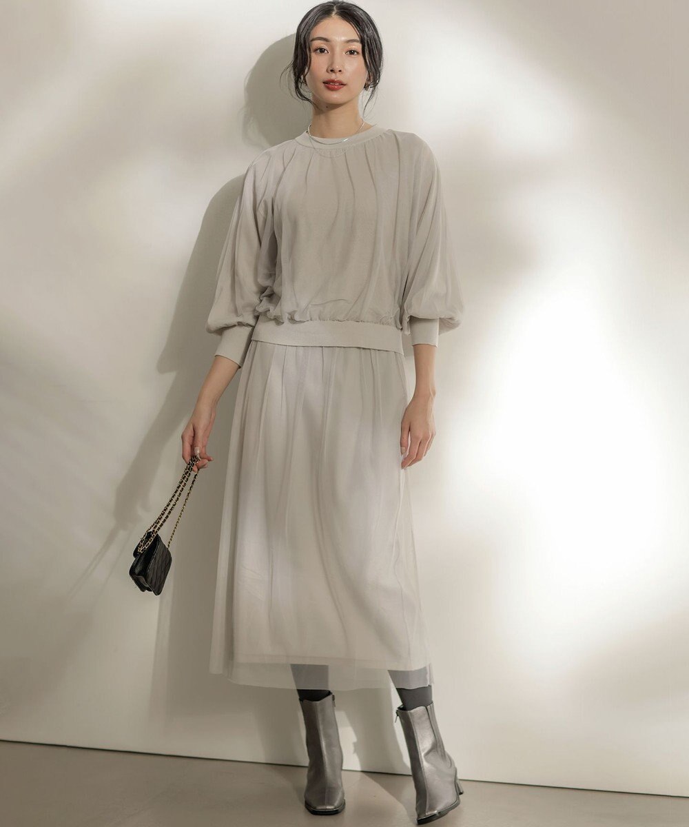 組曲 S 【WEB限定】チュールニット×リバーシブルスカート セット 