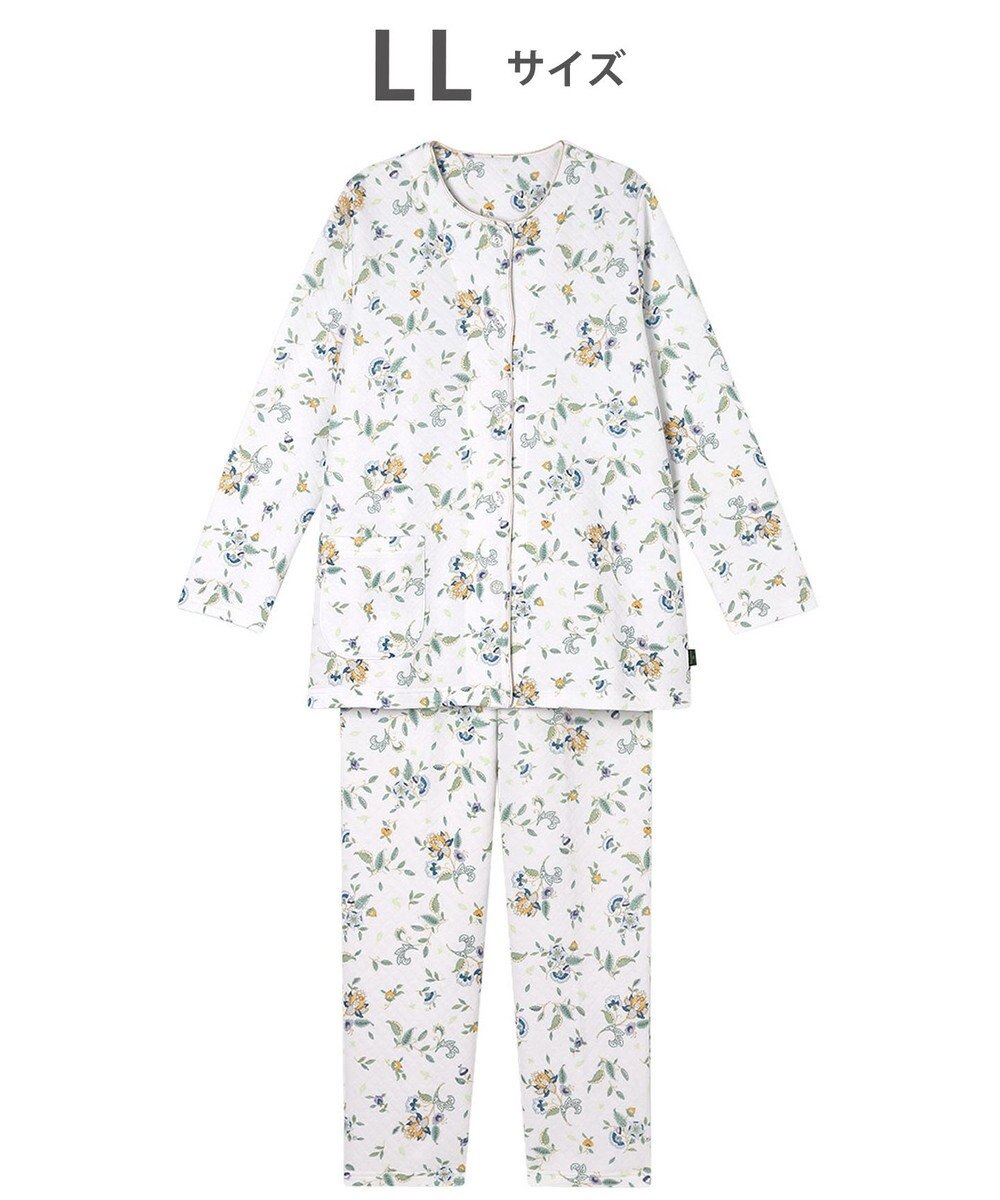 WACOAL ワコール_リラックス＆スリープ パジャマ キルトニット素材(本体) あったか 長袖 長ズボン ミントン レディース NDW458 /ワコール 