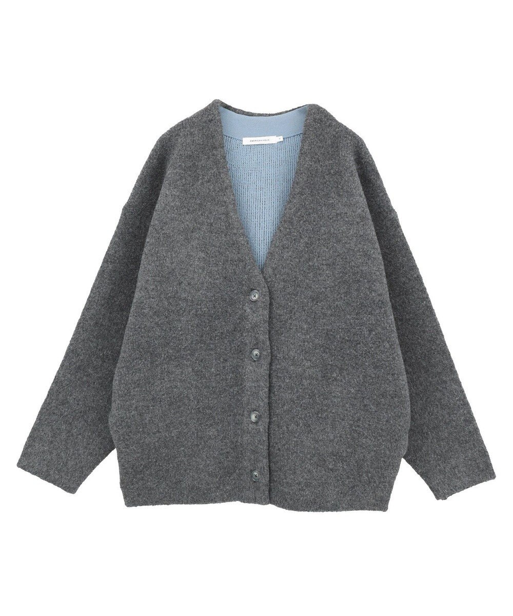 AMERICAN HOLIC ＶネックＷフェイスニットカーディガン 