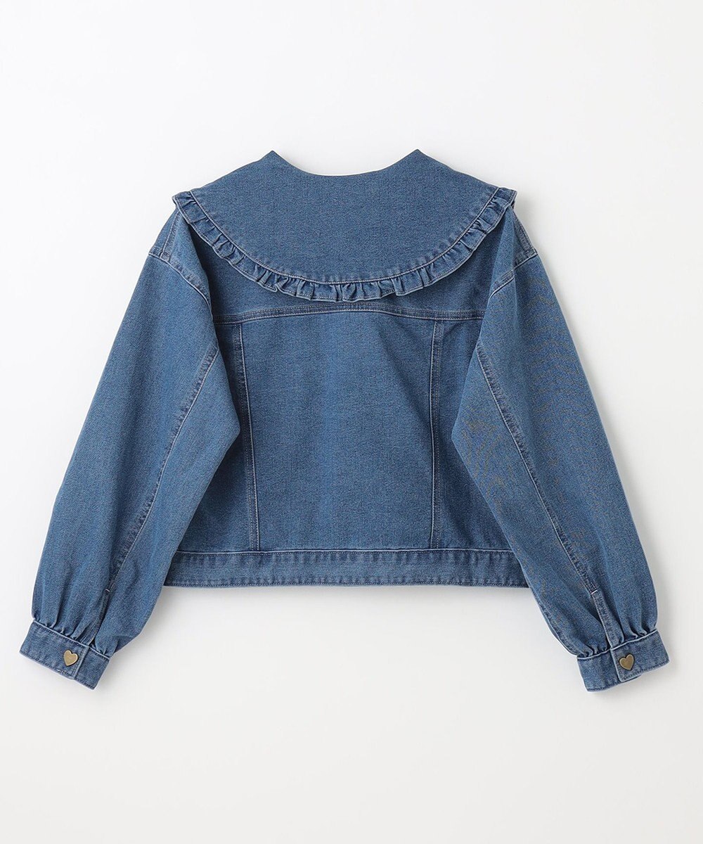 ANY KIDS フリル 襟付き デニム ジャケット 