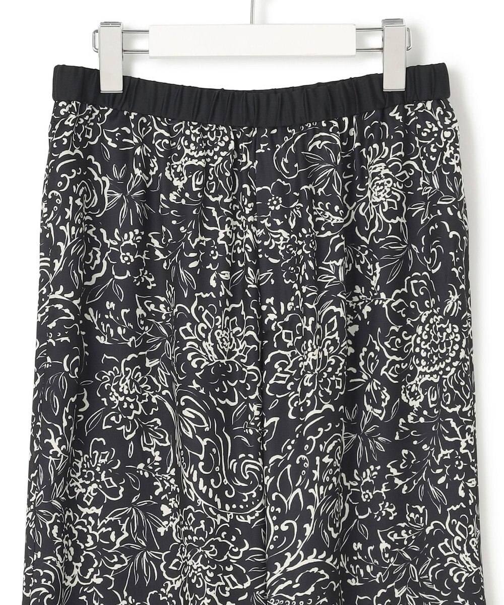 23区 【洗える】アンティークフラワープリント ワイド パンツ 