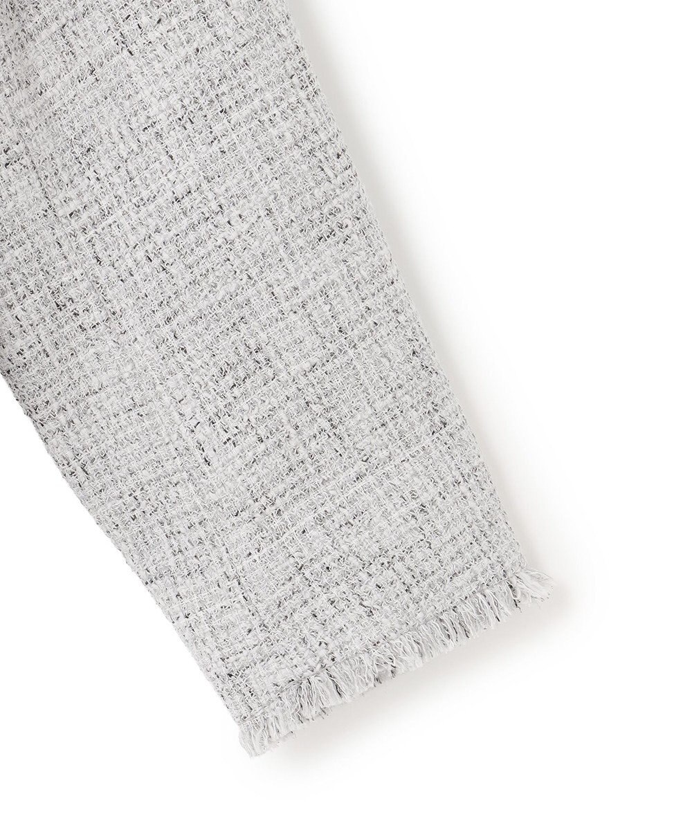 ICB ライトブッチャーツイード ノーカラージャケット 