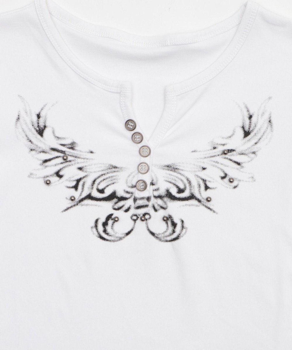 WEGO ヘンリーネックドームスタッズT 