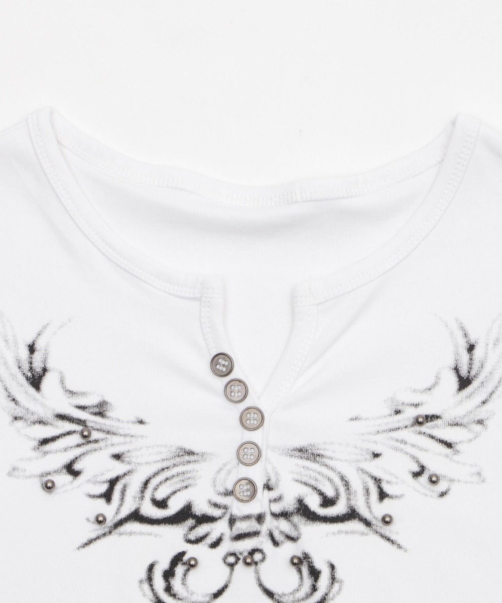 WEGO ヘンリーネックドームスタッズT 