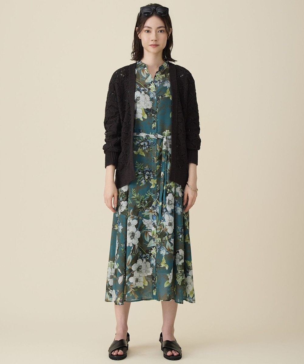 自由区 ジオメトリックモチーフ カーディガン 