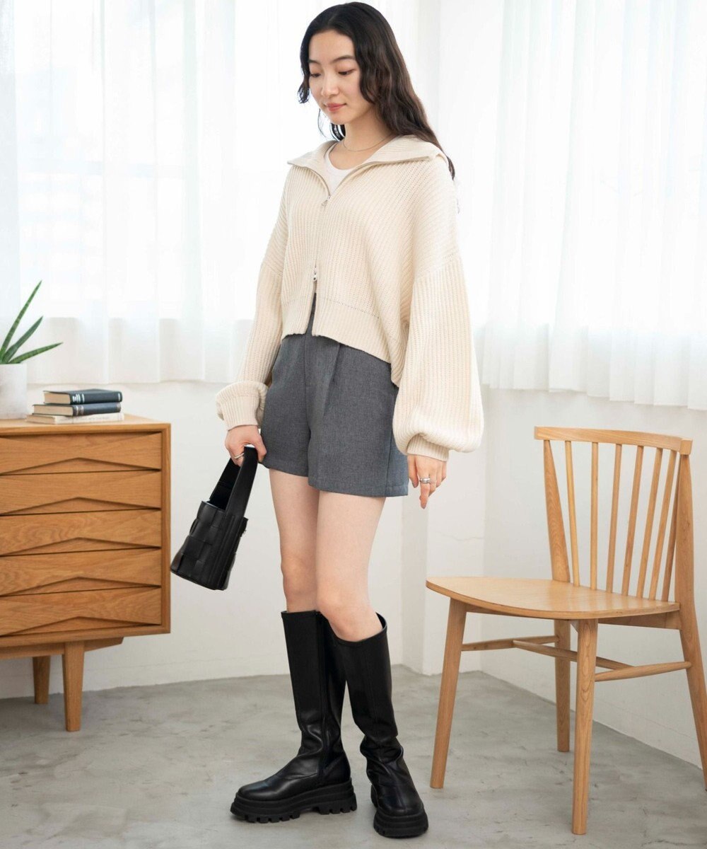 WEGO ダブルジップショートカーデ 