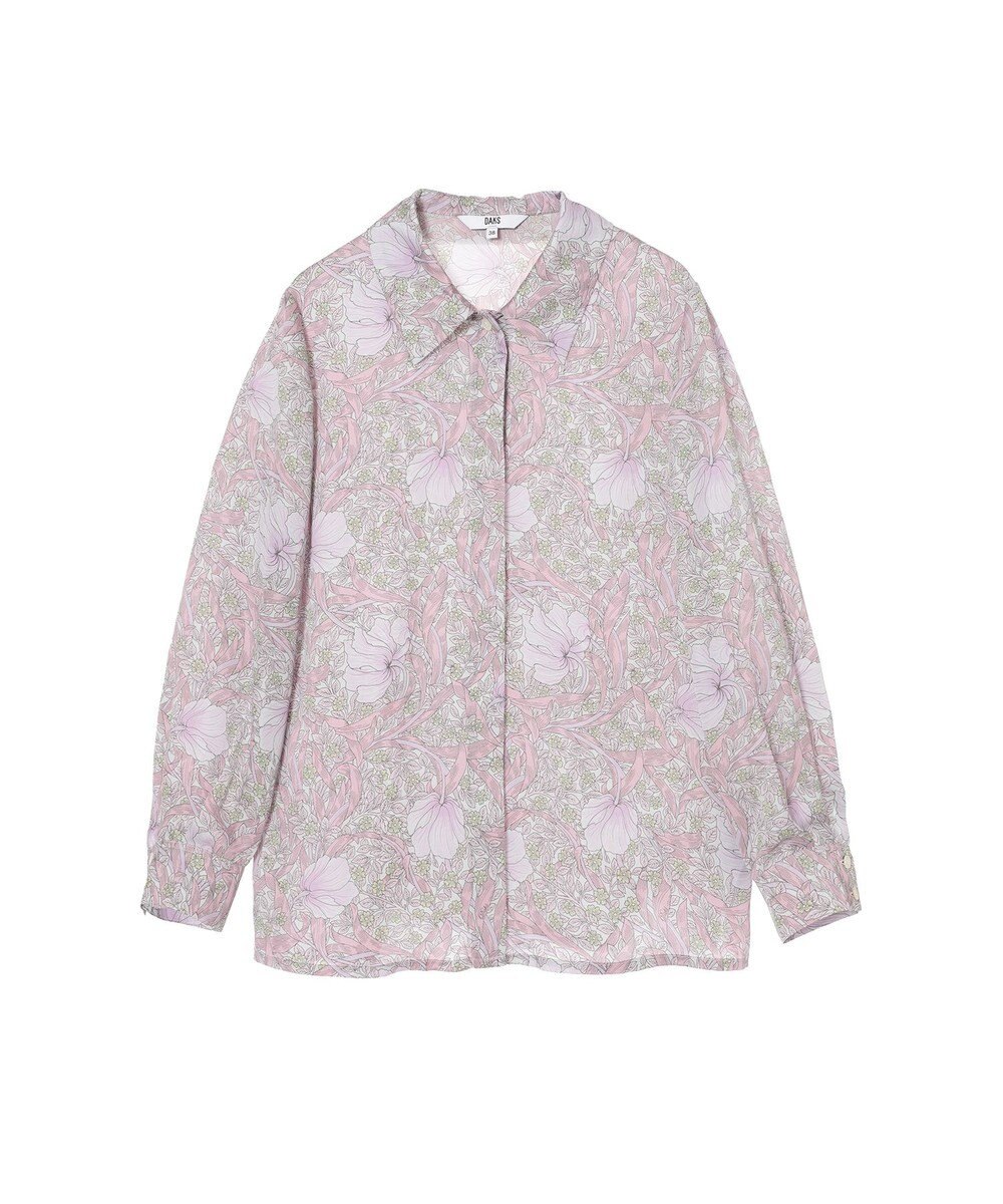 DAKS ボタニカルプリントブラウス 