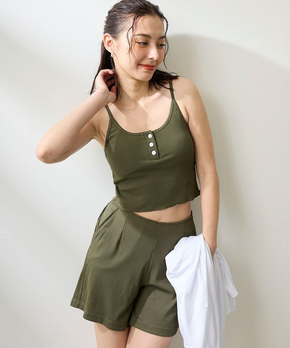 OP／FILA 【ocean pacific】ラッシュガード付き水着4点セット キャミデザイン 