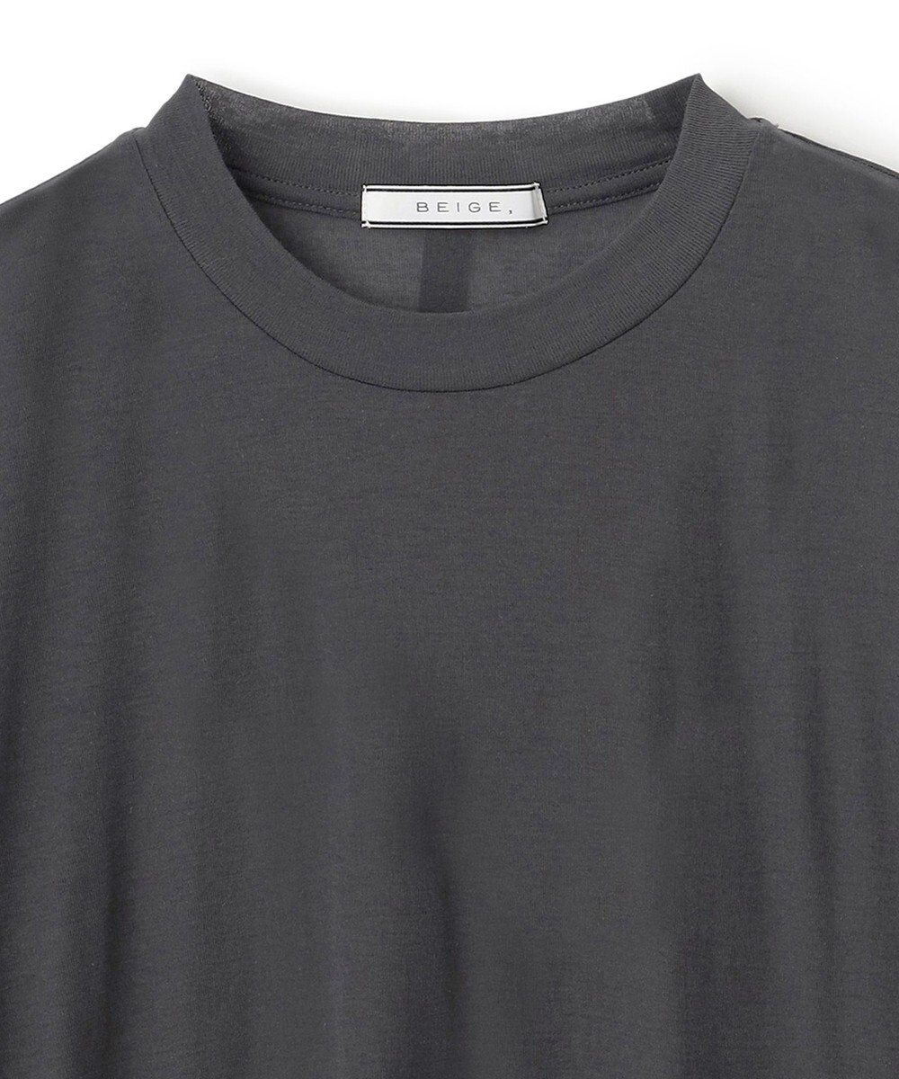 BEIGE， 【洗える】SORE / コットンシアークルーネックカットソー 