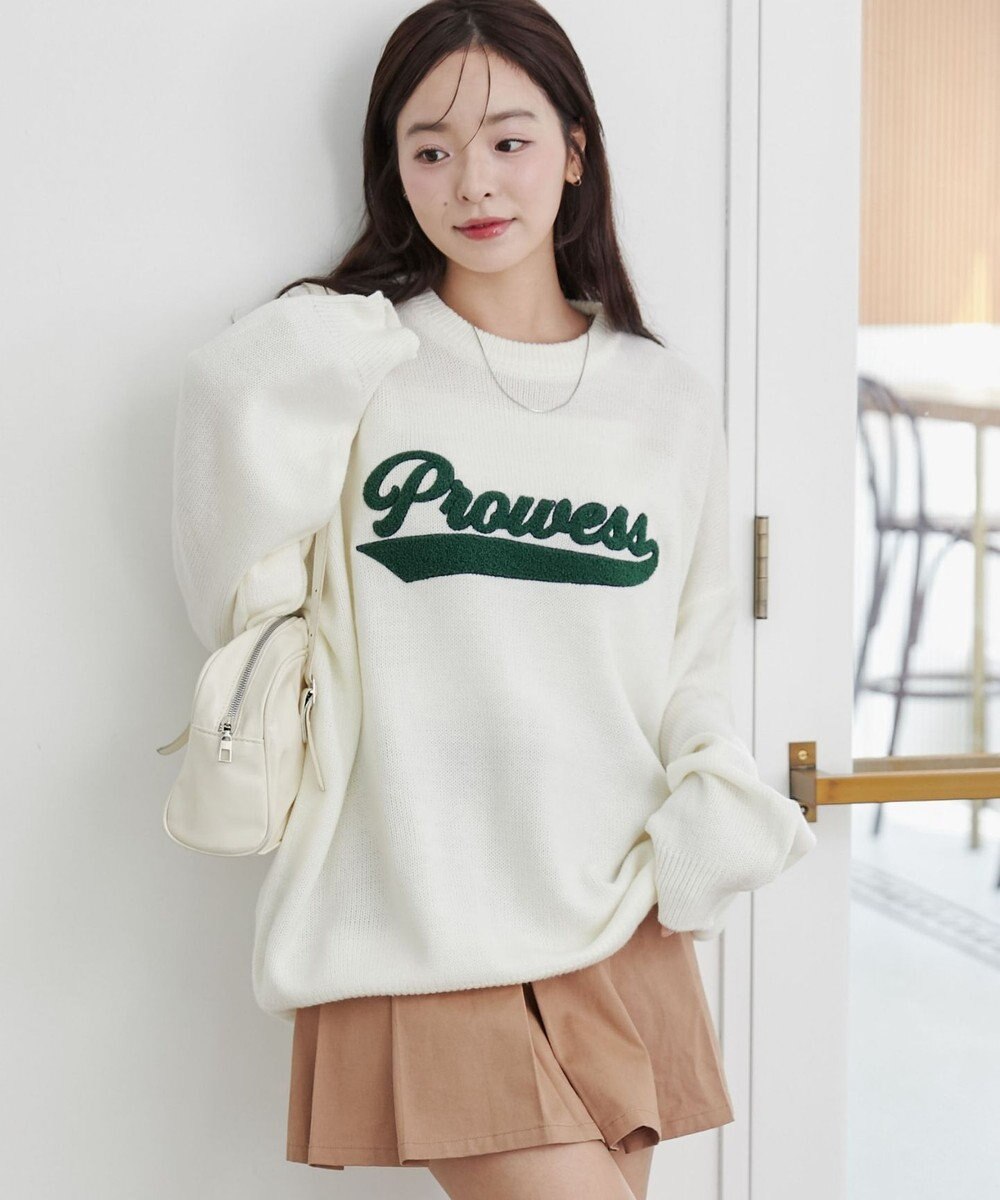 WEGO グラフィックニットBIGプルオーバー 