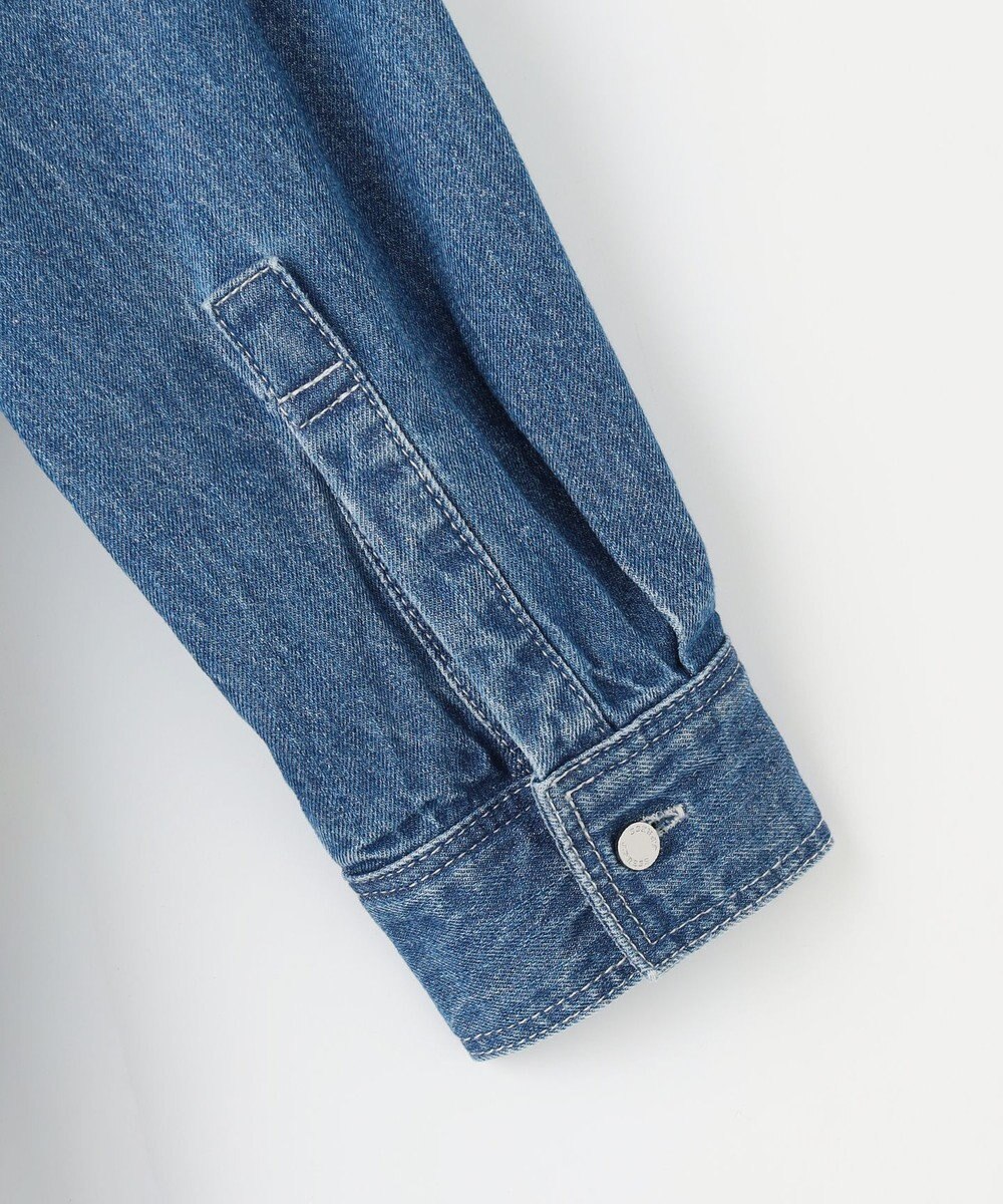 J.PRESS LADIES コットンリネン 7oz デニム シャツ ワンピース 