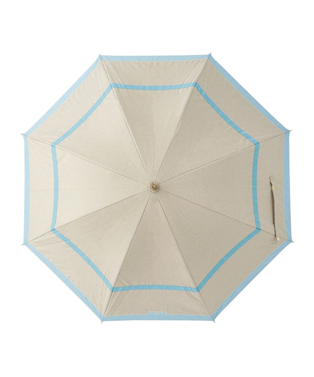 MOONBAT FURLA 晴雨兼用日傘 長傘 シャンブレー切継 ／遮光 遮熱 UV 
