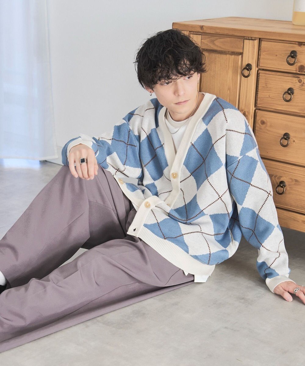 WEGO オーバーフィットパターンカーディガン 