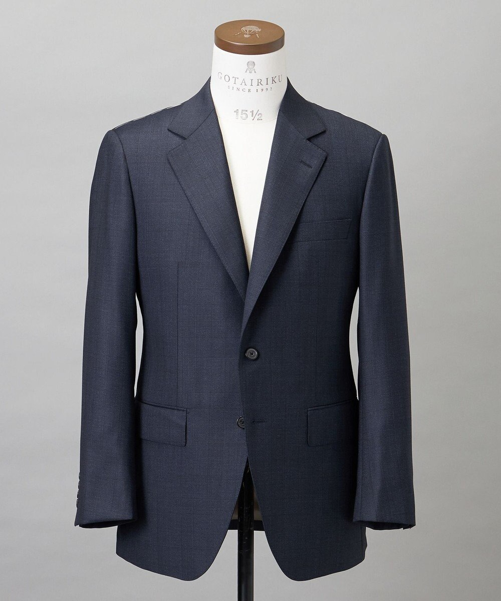 GOTAIRIKU 【Loro Piana Fabric】365 通年スーツ(ネイビー×格子) 