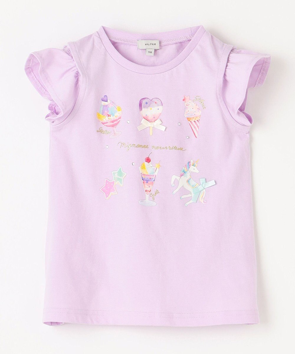 ANY KIDS スイーツ オン・オフショルダー Tシャツ 