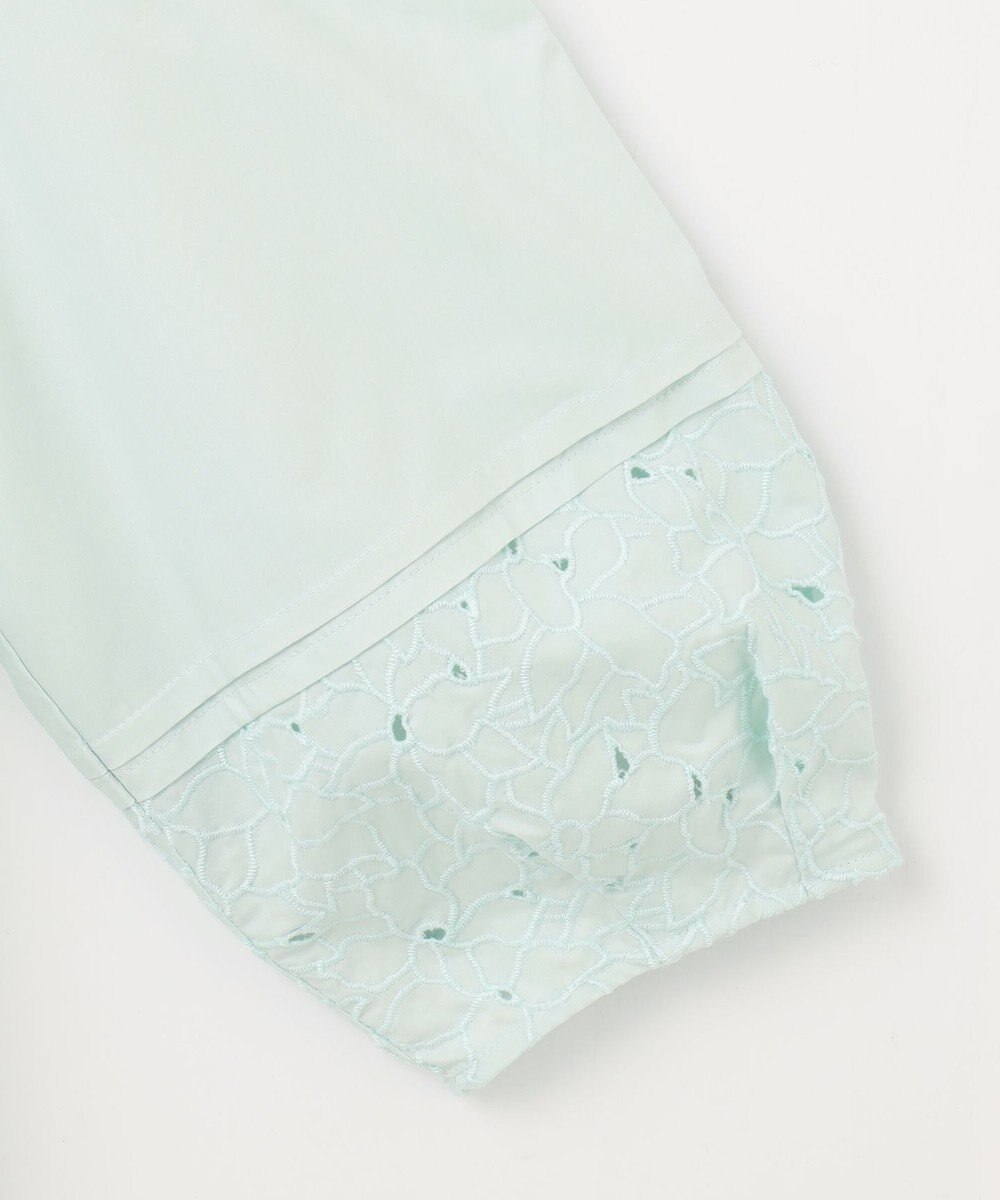 自由区 【洗える】テンセルコットンエンブロイダリープルオーバー ブラウス 