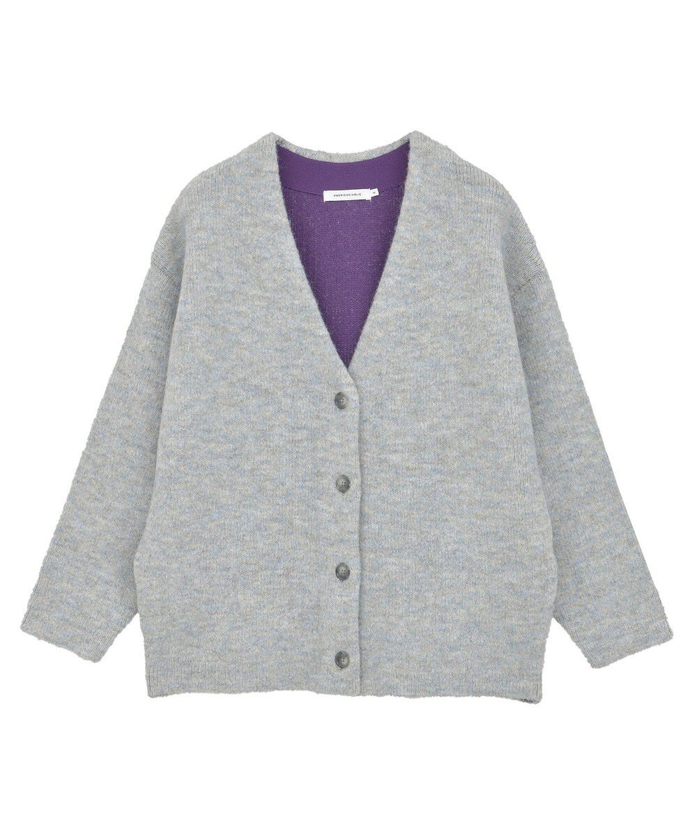 AMERICAN HOLIC ＶネックＷフェイスニットカーディガン 
